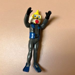 Jack in the Box Figure Toy Bendable Fast Food Figurine Scuba Diver Rare
